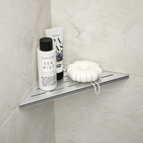 Corner Shower Shelf 10" Brushed by Bernkot