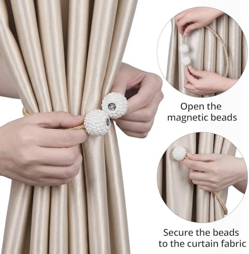 6 Pack Grey Magnetic Curtain Tiebacks - Image 6