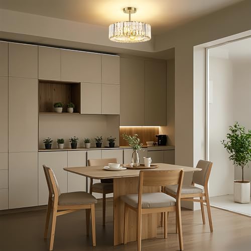 FRIDEKO HOME Gold Crystal Chandelier Ceiling Light - Image 5