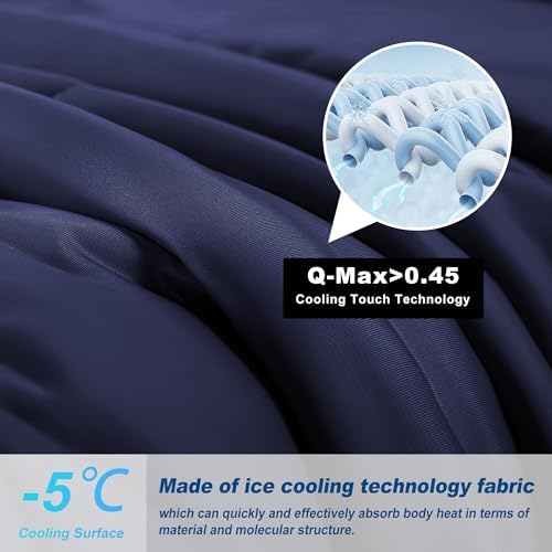 Cooling Comforter King Size, Double-Sided Cold Tech Fabric Quilted Bed - Image 2