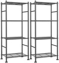 Sakugi 2-Pack 4-Tier Metal Storage Shelves, 18.4"x12.6"44.1" by Sakugi