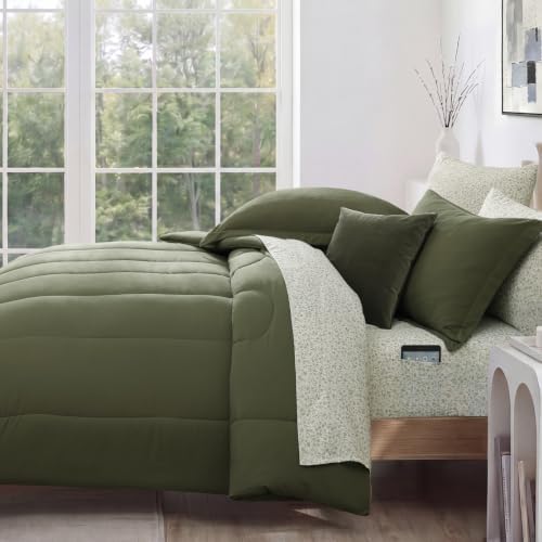 Monbix King Size Comforter Set, 7 Pieces Soft Bed in a Bag King Bedding Set - Image 3