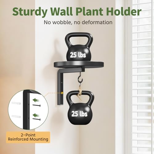 LASZOLA Plant Hanger Holder Window Shelf Wall Mounted Indoor - Image 3