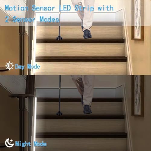 echosari Battery Operated Motion Sensor Led Strip Lights, 9.8Ft 90 LED Counter - Image 3