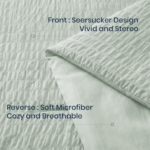 Quataly King Comforter Set Seersucker Lightweight Bed Set - Image 3