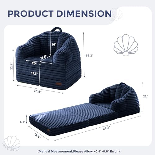 MAXYOYO Folding Sofa Bed Chair, Sleeper Chair - Image 2