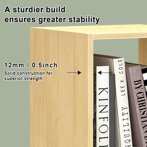 9 Cube Shelf Bookcase, Oak 11in - Image 5
