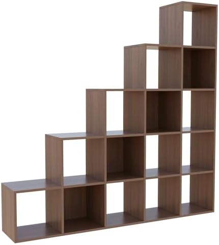 OSCHF Ladder Cube Storage Bookcase, 15-Cube Corner Shelf - Image 3