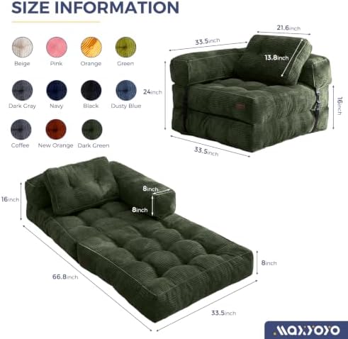 MAXYOYO Folding Sofa Bed, Convertible Chair Bed - Image 2