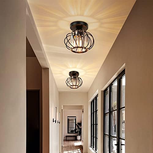 Black Crystal Ceiling Light Fixture - Image 3