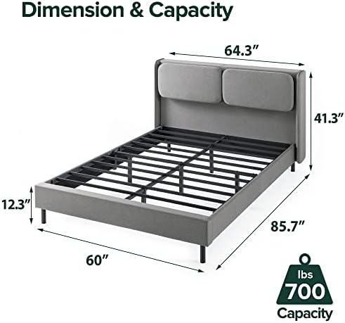 ZINUS Avery Platform Bed with Reclining Headboard and USB Ports, No Box Spring - Image 2