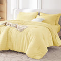 MUXHOMO Full Comforter Set 7 Pieces, Seersucker Bed in a Bag by MUXHOMO