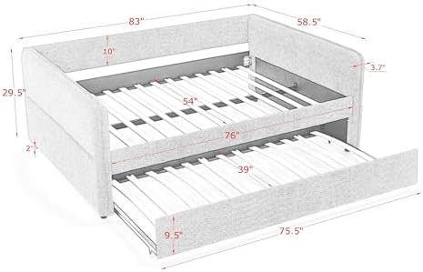 KEIKI Full Size Upholstery Tufted Daybed - Image 2