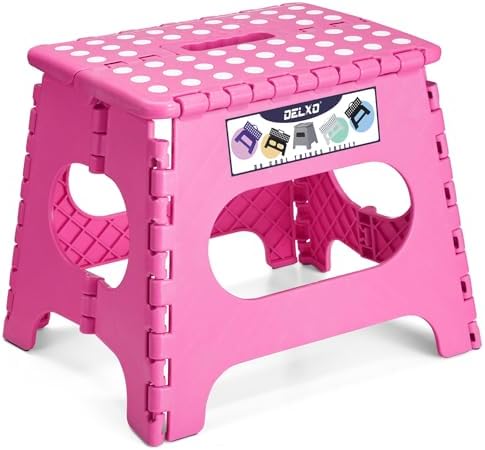 Delxo Folding Step Stool 11 Inch, 300 Lbs Step Stool by Delxo