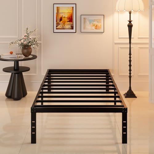Heavy Duty Narrow Twin Bed Frame, 14 Inch Metal Platform 30x75 Inch - Image 3