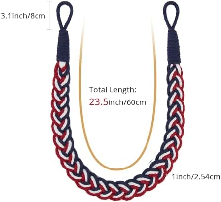 NICEEC 4 Pack Natural Cotton Rope Curtain Tiebacks Elegant Boho Style - Image 3