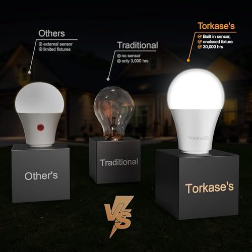 Outdoor Sensor Light Bulbs, E26 Dusk to Dawn Automatic Sensor - Image 4