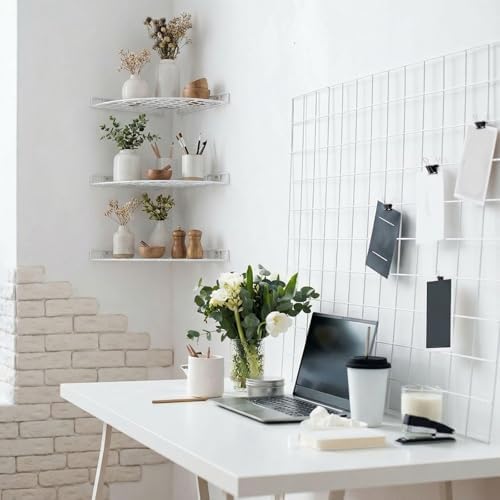 4 Pcs Corner Shelf Organizer, Wall Mount Hanging Corner Shelves - Image 6
