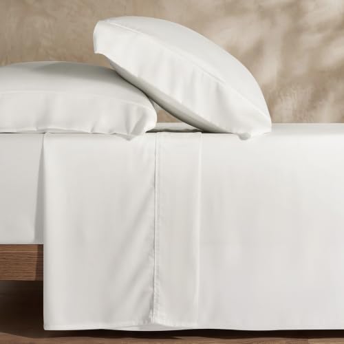 EverGrace 100% Rayon from Bamboo Sheet Set, Queen Size, Bright White - Image 6