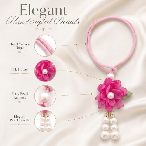 Adjustable Curtain Tiebacks， 4pcs Hand-Woven Rope - Image 6