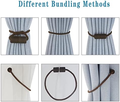 Magnetic Curtain Tiebacks Decorative Holdbacks Rope Tie Back Drapes Hangtty - Image 4