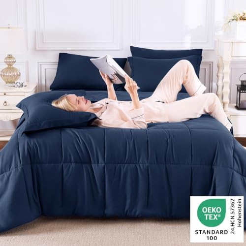 CozyLux Super King Comforter Set, 7-Piece Bed in a Bag - Image 3