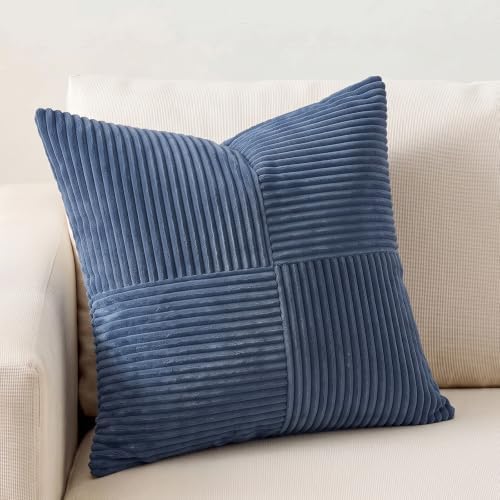 Fancy Homi Dusty Blue Euro Decorative Throw Pillow Covers 26x26 Inch by Fancy+Homi
