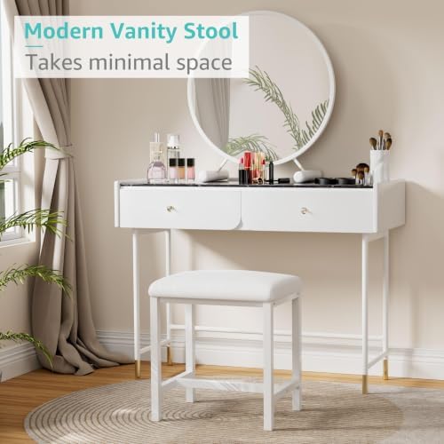 Small Vanity Stool, Cute Vanity Stools - Image 3