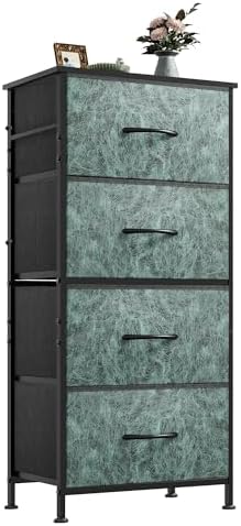 WLIVE Small Dresser Nightstand for Bedroom, 4 Drawers, Vintage Green by WLIVE