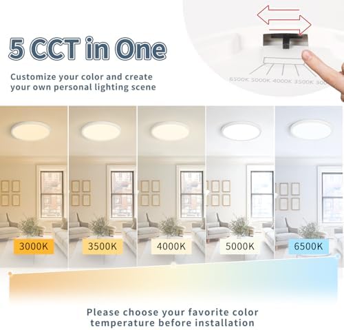 4 Pack 11.4 Inch LED Flush Mount Ceiling Light - Image 2