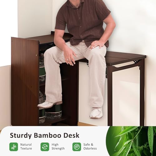 Bamboo Folable Desk for Small Spaces, Folding Desk - Image 6