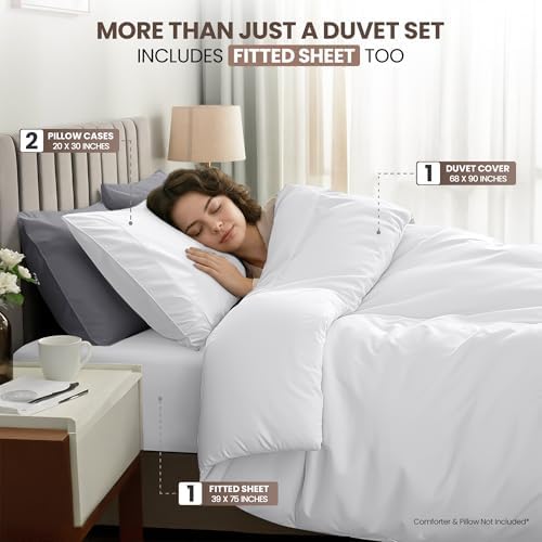 Duvet Cover Twin, 4 Piece Set, Extra Soft - Image 3