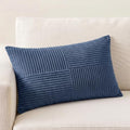 Fancy Homi Dusty Blue Lumbar Decorative Throw Pillow Covers 16x32 Inch by Fancy+Homi