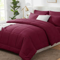 CozyLux King Size Comforter Set Burgundy by CozyLux