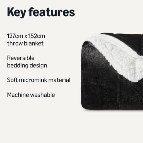 Amazon Basics Reversible Sherpa Throw Blanket - Image 2