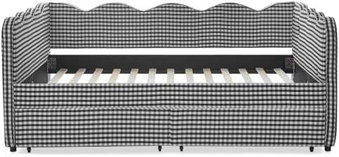 KEIKI Full Size Upholstery Gingham Daybed - Image 7
