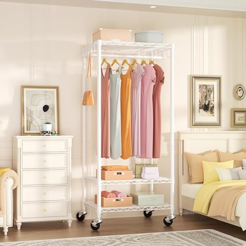 Rolling Clothes Rack, Clothing Racks - Image 2