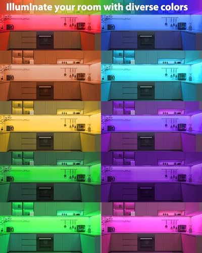 ASOKO 200 Lumens RGB Under Cabinet Light Plug in, 3 Pack - Image 4