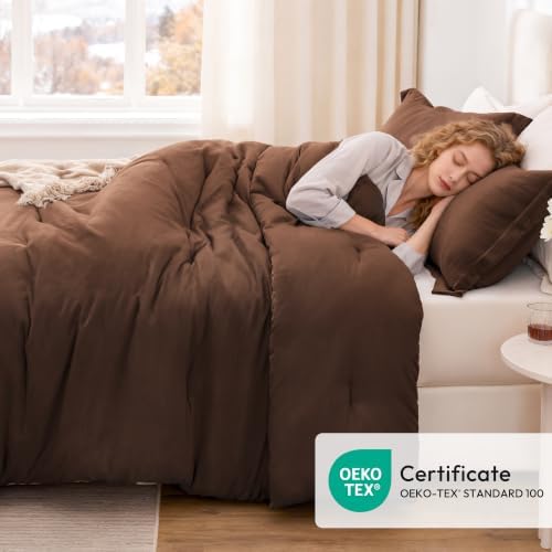 Love's cabin Brown King Size Comforter Set, 3-Piece Prewashed Bed Set - Image 5