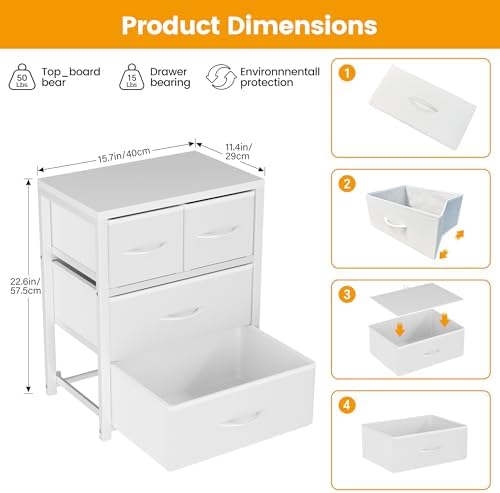 Homeiju Stackable 4-Drawer Fabric Dresser - Image 2