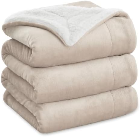 Bedsure GentleSoft Sherpa Fleece Blankets King Size by BEDSURE