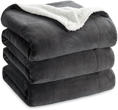Bedsure GentleSoft Sherpa Fleece Blankets King Size by BEDSURE