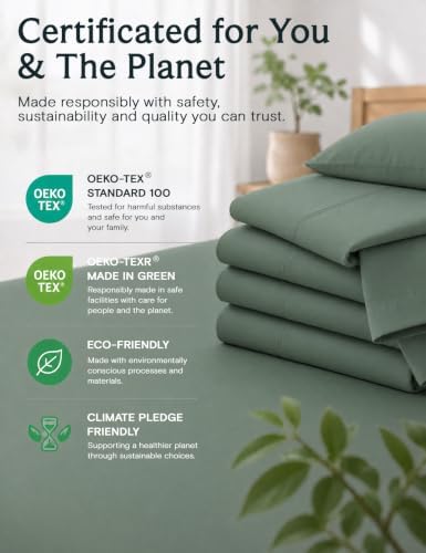 Queen Size Sheet Set, Cooling & Soft Deep Pocket Bed Sheets - Image 6