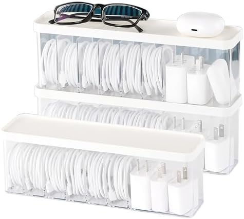 Charger Cable Cord Storage Organizer Box by Nkocvew
