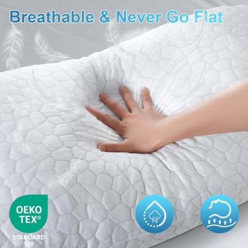 QUTOOL Cooling Pillow for Sleeping, CertiPUR-US Shredded Memory Foam King - Image 6