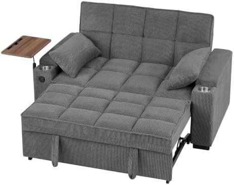 65" Sleeper Sofa Bed, 3-in-1 Convertible Pull-Out Loveseat by SZXHDZ