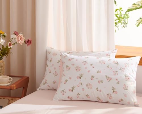 Floral Comforter Set Twin Size Pink Bedding Sets - Image 4