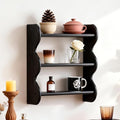 100% Solid Wood Floating Shelf, Vintage Wall Shelves Wall Mounted Storage Rack by HuiDao