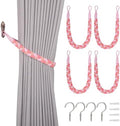 NICEEC 4 Pack Natural Cotton Rope Curtain Tiebacks Elegant Boho Style by NICEEC