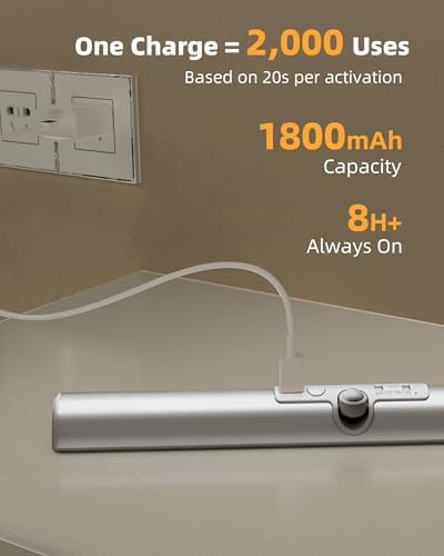 EZVALO 13-inch Motion Sensor Closet Light, LED Rechargeable Closet Light - Image 4
